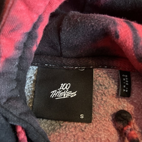 100 Thieves eSports Jam Hoodie Red/Black Size Small Authentic FW20 - Picture 4 of 10